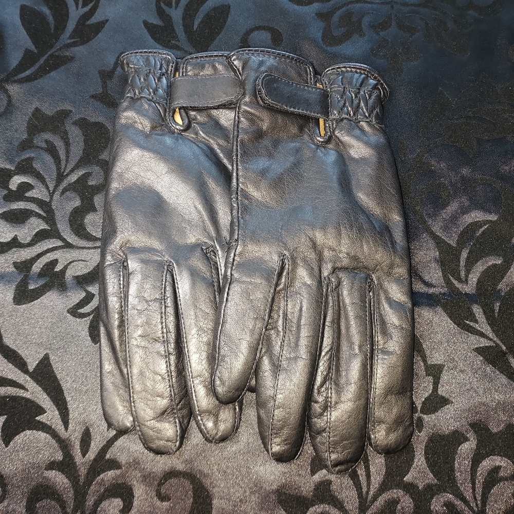 Men's Black Leather Gloves